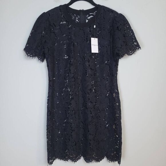 Generation Love Womens Size Small Kira Lace Mini Dress Black Short Sleeve NWT - Picture 1 of 7